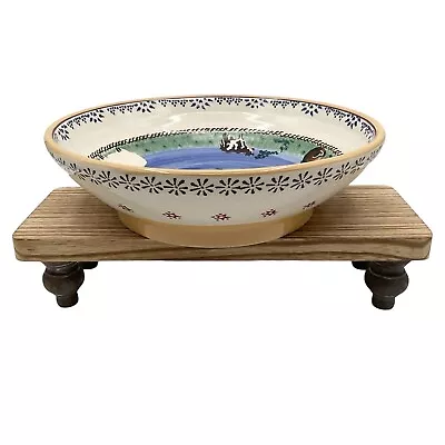Buy Nicholas Mosse Irish Pottery Landscapes Bowl Hand Painted Rare Hard To Find VTG • 152.72£