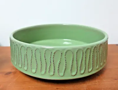 Buy Vintage Royal Barum Ware Green Ceramic Fruit Bowl Green Rope Design England • 14.99£