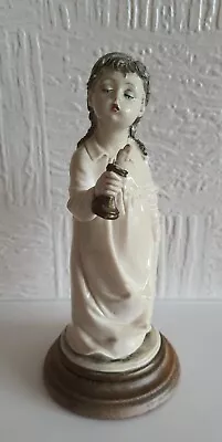 Buy Vintage Capodimonte Bruno Merli Figure Girl With Candle. • 9.99£