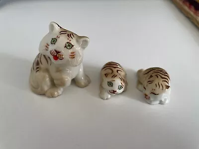 Buy Wade Whimsies Tiger Happy Family Set Vintage Antique Collectible Rare Ceramic • 45£
