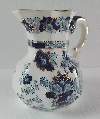 Buy Mason's Ironstone Porcelain Sapphire Pattern Jug Hand Painted Made In England • 76.09£