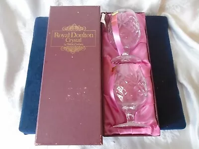 Buy NEW IN BOX Royal Doulton Crystal Cut Brandy Glasses Wollaston Webb Corbett • 9.99£
