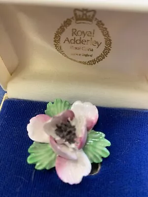 Buy Royal Adderley  Floral China Brooch Pin Made In England • 3£