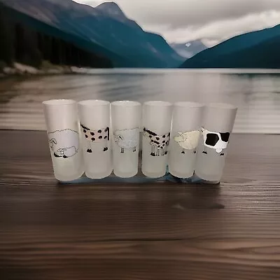 Buy Set Of 6 Dartington Frosted Tumblers Highball Farm Animals France  • 37.89£