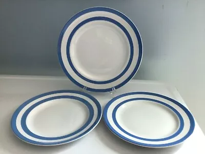 Buy T.G. Green Cornish Ware, Judith Onions Blue & White Plates, One 10  & Two 9  • 56.67£