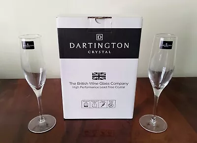 Buy Pair Of Fine Dartington Crystal Champagne Flutes - New, Boxed! • 5.97£