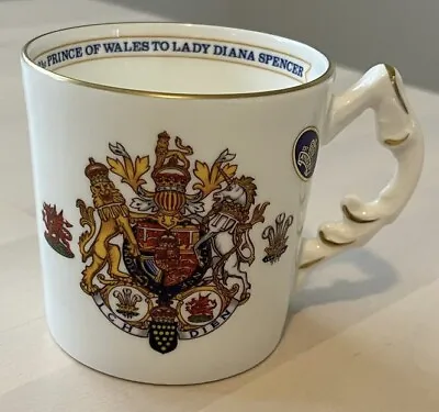 Buy Aynsley Fine Bone China Royal Wedding Commemorative Mug Charles And Diana 1981 • 6.50£