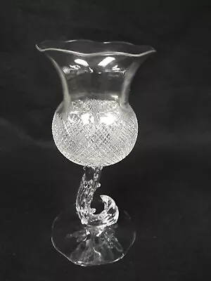 Buy RARE Edinburgh Crystal Thistle Branch Stem Wine Glass Made In Scotland (As Is) • 141.57£