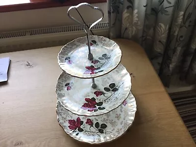 Buy 3 Tier Cake Stand Afternoon Tea Old Foley James Kent China Gold  • 10£