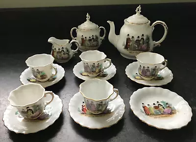 Buy Vintage Childs China Play Tea Set Welsh Tea-Party 14 Pieces Collectable M2154 • 24.99£