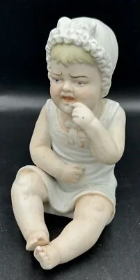 Buy Victorian Gebruder Heubach BISQUE Sitting Boy Piano Baby Figurine Figure 4” • 23.98£