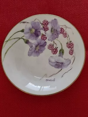 Buy Royal Worcester Strathmore Handpainted Dish Purple Flowers With  Blackberries • 6£