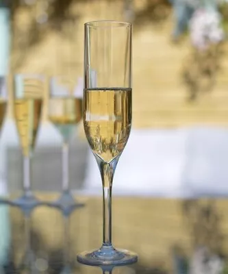 Buy Reusable Plastic Champagne Flutes Solid Unbreakable Polycarbonate Glasses UK • 109.95£