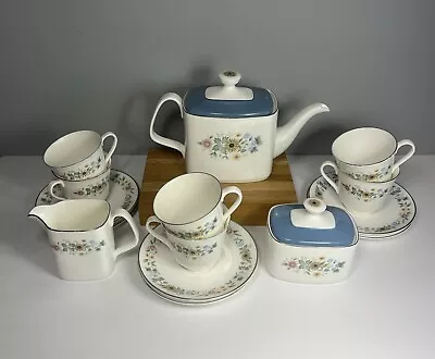 Buy Royal Doulton Pastorale Tea Set - Teapot, Milk Jug, Sugar Bowl & Cups & Saucers • 34.99£