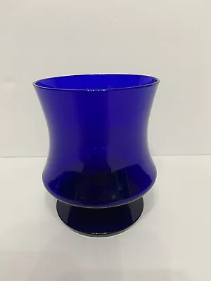 Buy Signed SENECA Crystal Cobalt Blue Footed Glassware • 10.43£