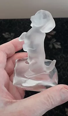 Buy Nachtmann Frosted Crystal Glass Dachshund Dog Ornament Begging Dachshund Model • 28£