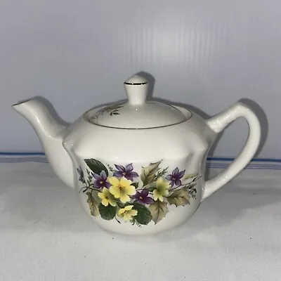 Buy James Kent Old Foley Violet & Yellow Floral Teapot England Staffordshire • 18.93£