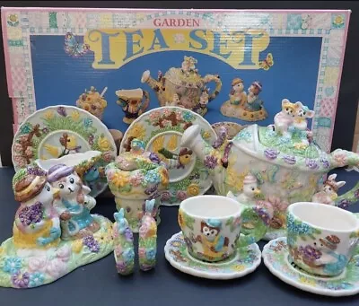 Buy Garden Tea Set 1996-  14 Pieces Children’s Tea Set Vintage • 49.99£