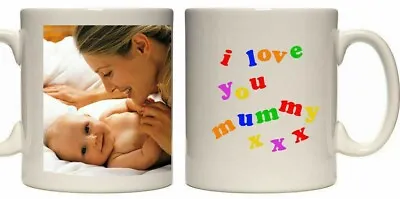 Buy Personalised Mummy Christmas Mug I Love You Mummy With Photo Fridge Magnet Style • 9.95£
