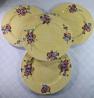 Buy 4 Cauldon England Dinner Plates 10  Pattern V4561 Yellow Floral • 23.11£