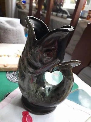 Buy FOSTER'S Studio POTTERY Cornwall  GLUGGLE  Fish JUG 1960s/70s COLLECTABLE VGC • 18£