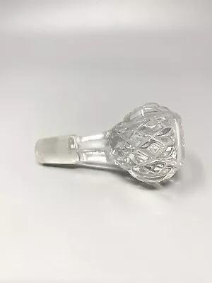 Buy Vintage Cut Crystal Clear Faceted Glass Decanter Stopper Only • 4.99£