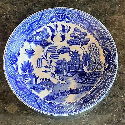 Buy Old Vintage Blue Willow Pattern 5 3/4” Saucer Oriental Scene ~ Japan • 6.64£