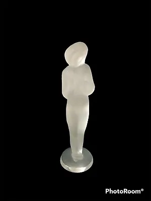 Buy Desna Crystal Frosted Glass Shy Girl Figurine 7-3/4   • 70.99£