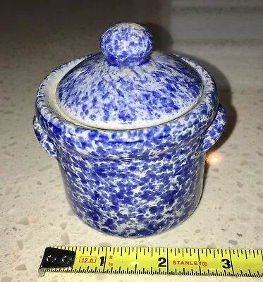Buy Small Blue & White Handmade Crock - 2 Pieces • 5.67£