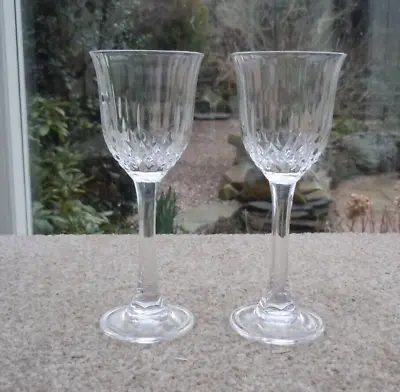 Buy Vintage Pair Cut Glass Crystal Glasses Sherry Port Liqueur  13.5 Cm Tall • 7.50£