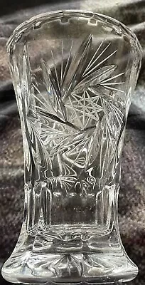 Buy Vintage Crystal Cut Glass Pinwheel Design 8point Star 7” Vase  • 9£