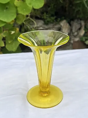 Buy Thomas Webb Small Amber Uranium Glass Vase Gay Glass • 25£
