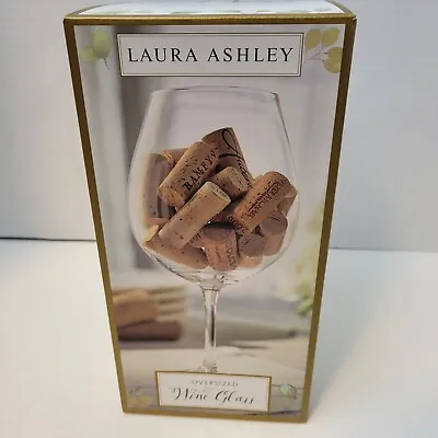 Buy Laura Ashley Oversized Wine Glass 39.2 Fl Oz - NIB - Glassware Bar - FREE SHIP • 20.77£