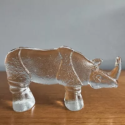 Buy Vintage Kosta Boda Zoo Series Rhino Figurine Bertil Vallien 70s Art Glass • 16£