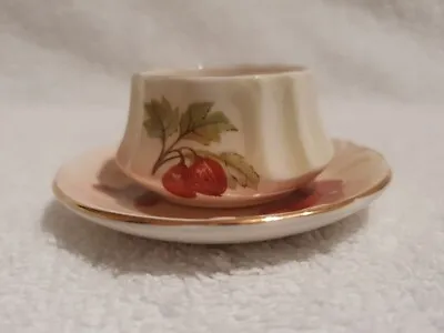 Buy Vintage Royal Worcester PALISSY Miniature Sugar Bowl & Saucer  FRUIT  Ivory Chna • 3.99£