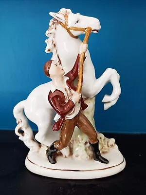 Buy Vintage Staffordshire Style Young Man With Rearing Horse Figurine  • 2.99£