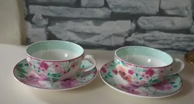 Buy Marks And Spencer Tableware Geisha Cups And Saucers X 2 • 14£