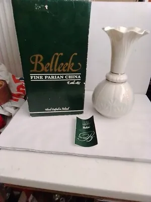 Buy Tall Belleek Irish China Vase • 19.99£