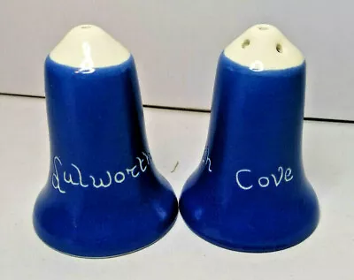 Buy Hand Painted Devonware Stoneware Salt Pepper Cruet Set Lulworth Cove Dorset • 7.60£