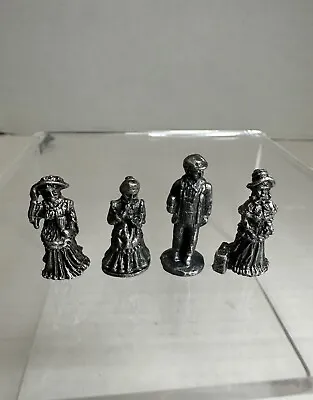 Buy 4 Miniature 1  Pewter Figurines Marked 93IRS China Metal Figures People Lot Vtg • 8.47£