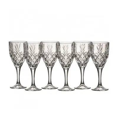 Buy Galway Crystal Renmore Set Of 6 Wine Goblets Brand New In Gift Box Traditional • 41.99£