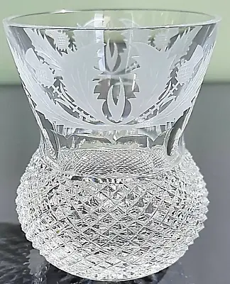 Buy Edinburgh Crystal Thistle Pattern Whiskey Glass - 8cm Tall - Fast Delivery • 80£