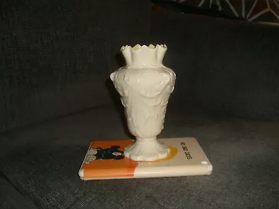 Buy Belleek Porcelain Yellow Luster Ruffle Vase 7  Yellow Mark • 23.65£