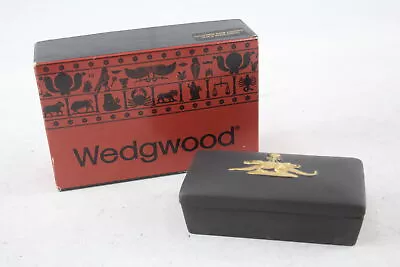 Buy Wedgwood Gilded Black Basalt & Gold Jasperware Candy Box Egyptian Collection Box • 5.50£
