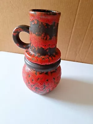 Buy West German Pottery Scheurich Fat Lava Jug Red/black Fantastic Condition  • 49.99£