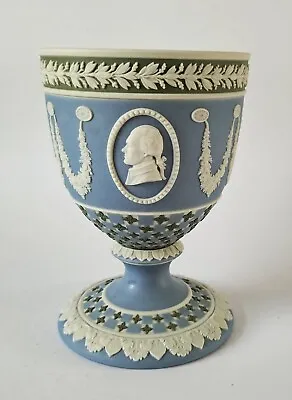 Buy Wedgwood Tri Colour Jasperware Diced Goblet American Independence Bicentennial • 495£