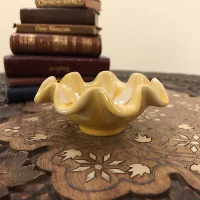 Buy Gorgeous Wade Fluted Edge Pin Dish Mustard Yellow 90mm - Great Gift • 0.99£