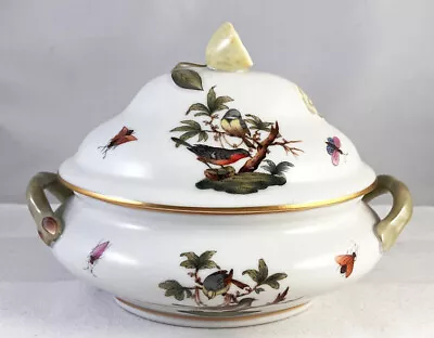 Buy Antique Herend Rothschild Bird Covered Mini Tureen Sugar Bowl Lemon, EARLY Mark! • 89.18£