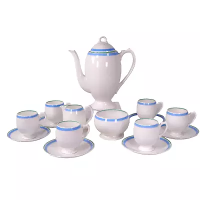 Buy Shelley China Coffee Service Cups Saucer Pot 16pc Circa 1930-50 • 180£