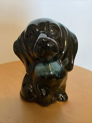Buy Mountain Pottery Dog Puppy Canada Black Blue Retro Vintage • 3£
